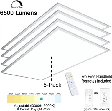 LED Remote Dimming Ceiling Panel Light 2x4FT