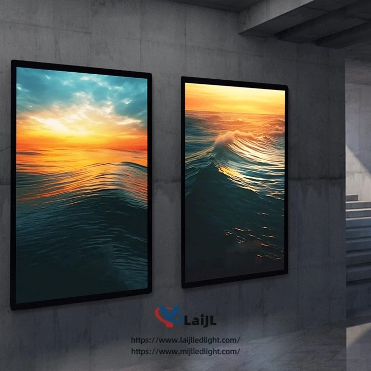 Wall-mounted Aluminum LED Frame Poster Light Box