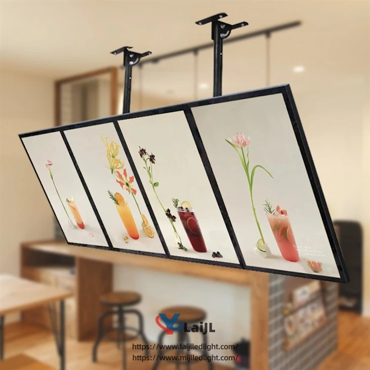 Wall-mounted Aluminum LED Frame Poster Light Box